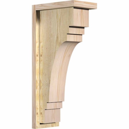 Ekena Millwork Pescadero Rough Sawn Corbel w/Backplate, Douglas Fir, 6"W x 10"D x 22"H COR06X10X22PEC01RDF